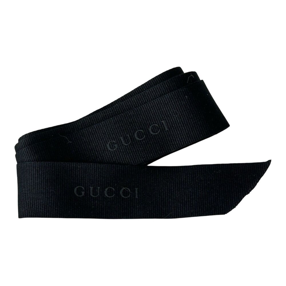 Authentic GUCCI Black Grosgrain Ribbon 100" x 1.18"/ 254 cm x 3 cm Gift Wrap DIY